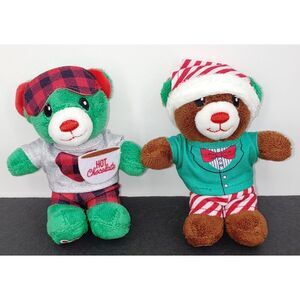 Build A Bear Advent Calendar Bears Brown And Green Plush Hot Chocolate Lot Of 2